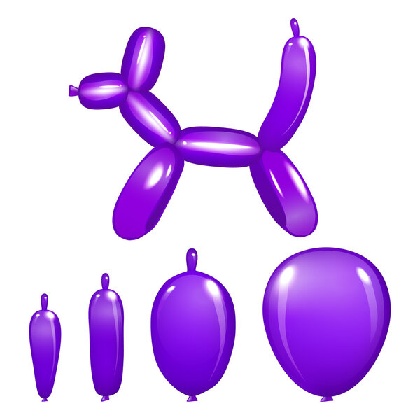 Classic balloon dog vector violet purple