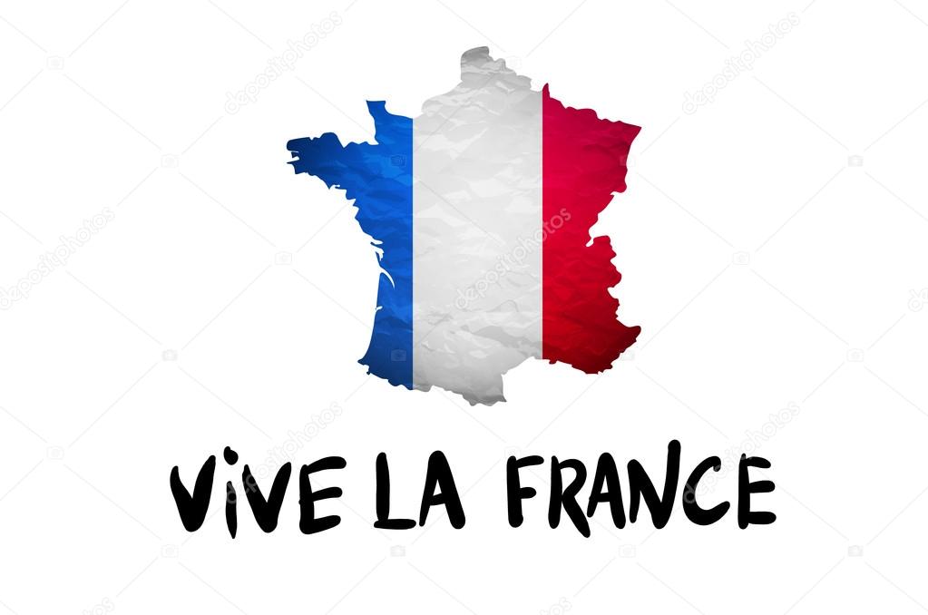 Vive La France Message And National French Republic Flag Overlaid On Detailed Outline Map Isolated On White Background Vector Stock Vector C Romanchik Ruslan Gmail Com 116710222