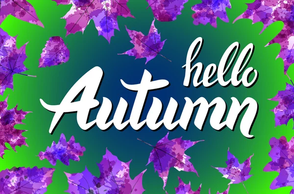 Привіт осінь. Рука намалювала різні кольорові осінні листя. Ескіз, елементи дизайну. Векторні ілюстрації . — стоковий вектор