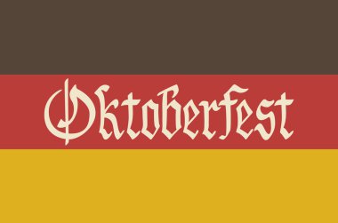Oktoberfest vektör çizim. arka planını Almanya bayrağı.