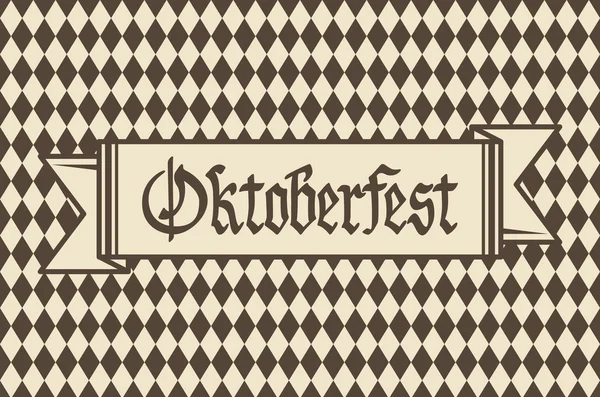 Fondo Oktoberfest con banner y texto Oktoberfest vector — Archivo Imágenes Vectoriales