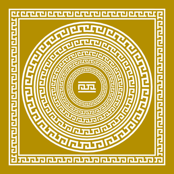 Greek border patterns. Illustration on white background greece vector