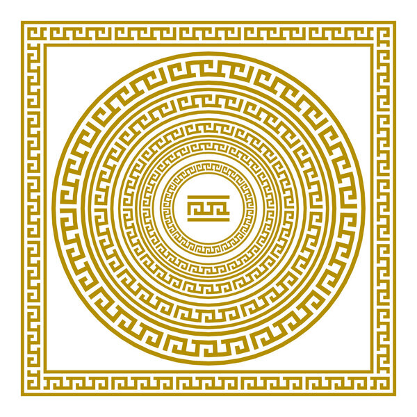 Greek border patterns. Illustration on white background greece vector