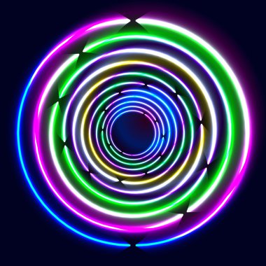 renkli parlak rings - vektör eps10 arka plan sanat