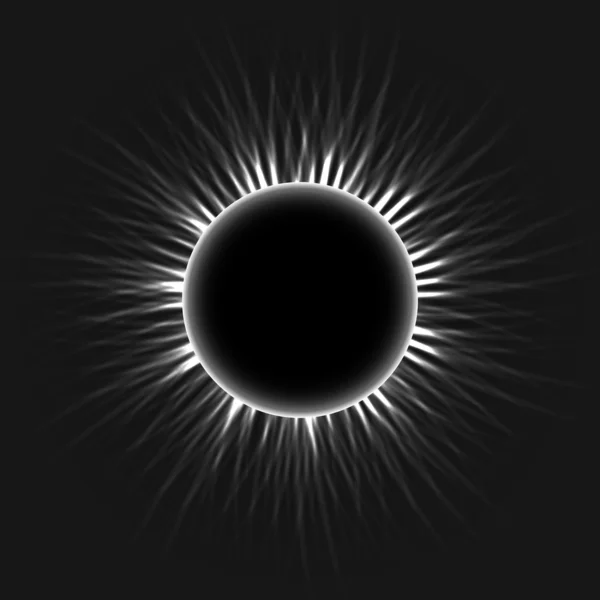 Pierścieniowe zaćmienie Księżyca przechodzi słońce wektor — Wektor stockowy