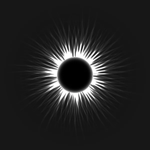 Eclipse anular luna pasa el vector del sol — Vector de stock