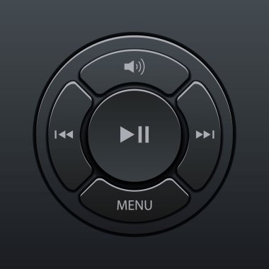 arayüz tasarım öğeleri için müzik çalar simgeler vektör