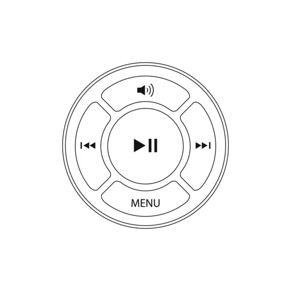 Vecteur d'éléments de conception d'interface pour les icônes de lecteur de musique — Διανυσματικό Αρχείο