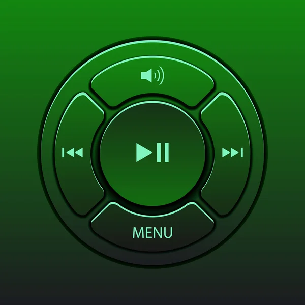 Vektor-Interface-Designelemente für Musik-Player-Icons — Stockvektor