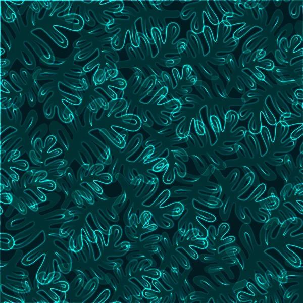 Floral vintage seamless pattern vector light flash blue — Stock Vector