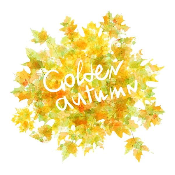 Vector aquarel herfst bladeren maple leaf flora — Stockvector