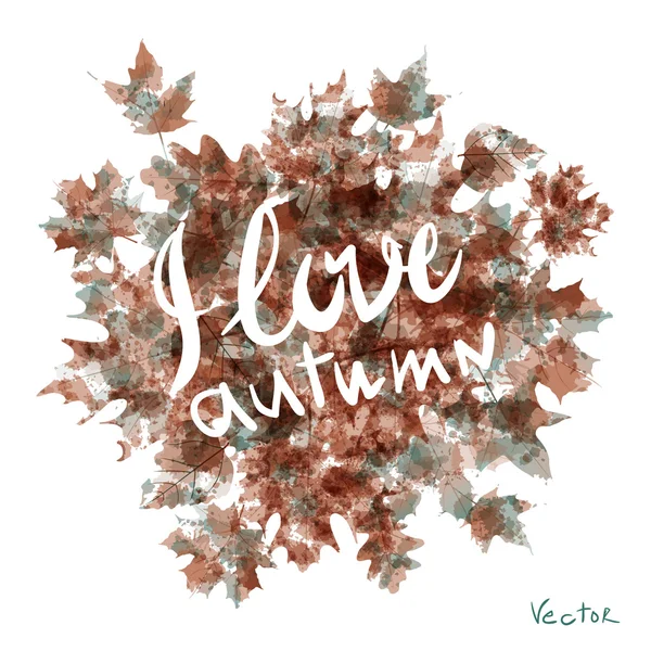 Vektor akvarell őszi levelek maple leaf Flóra — Stock Vector