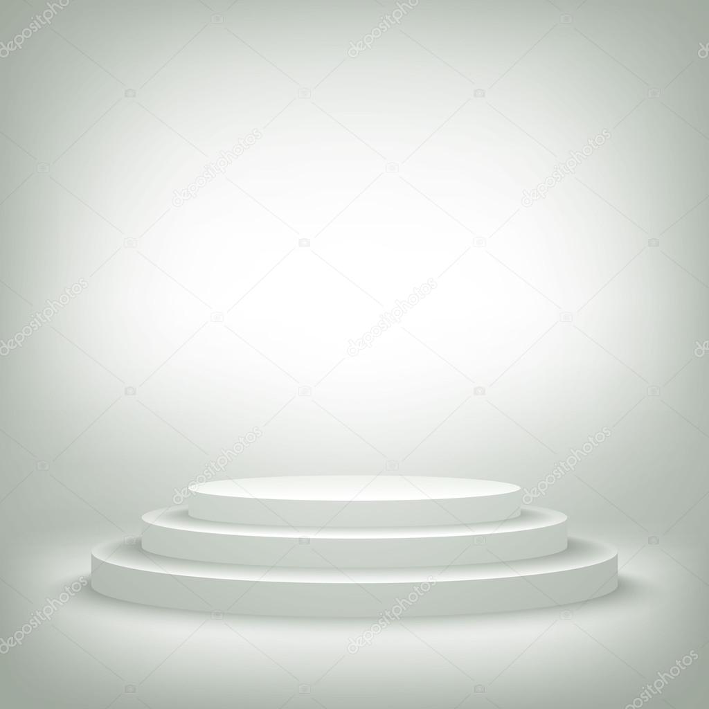 stage podium award ceremony vector illustration 3d show pedestal best 