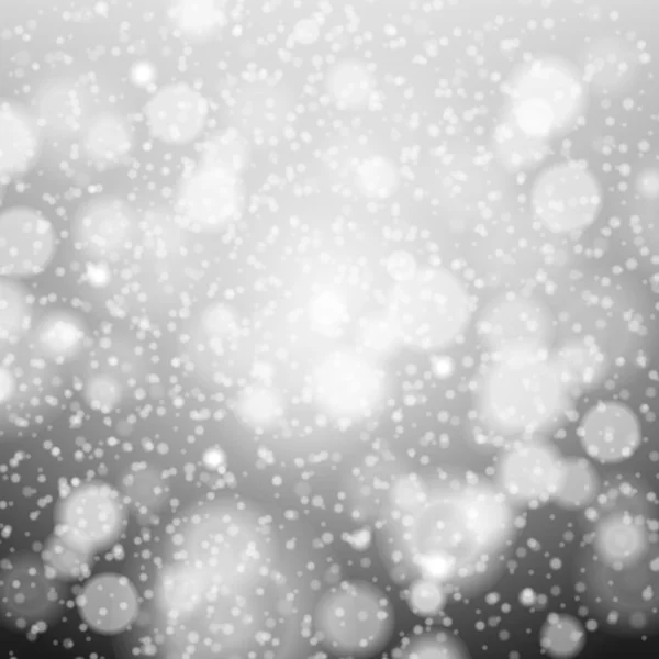 Fallender Schnee auf dem Grau - Vektorbild grau — Stockvektor