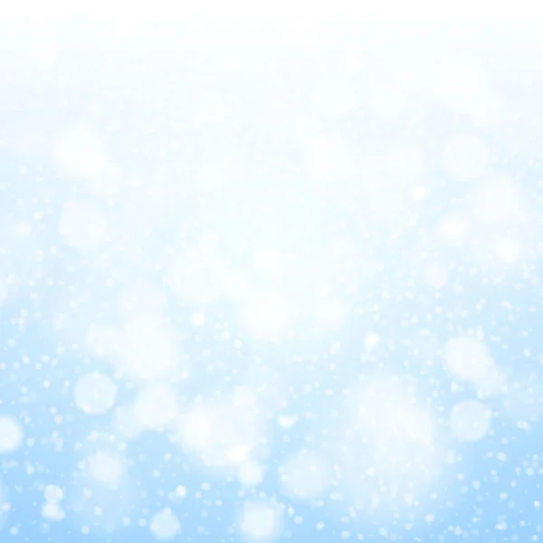 Navidad copos de nieve fondo vector azul luz abstracto — Vector de stock