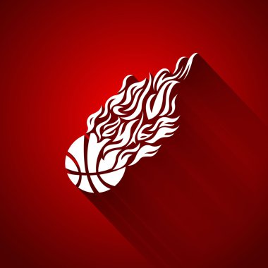 Alev sneakers basketbol top vektör simge renk