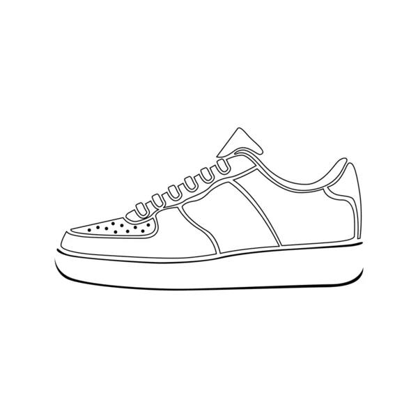 Біговий значок взуття SNEAKERS Векторний спортивний активний значок чорний — стоковий вектор