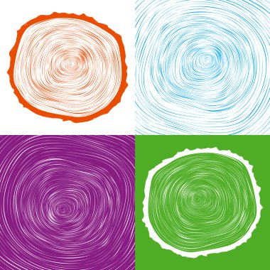 ağaç halkaları arka plan ve ağaç gövdesi kesmek testere vektör