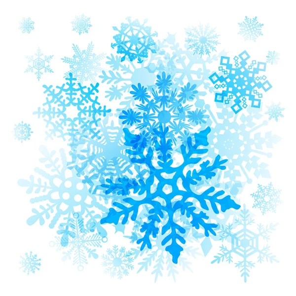 Flocons de neige Icônes vectorielles de Noël. collection art graphique — Image vectorielle