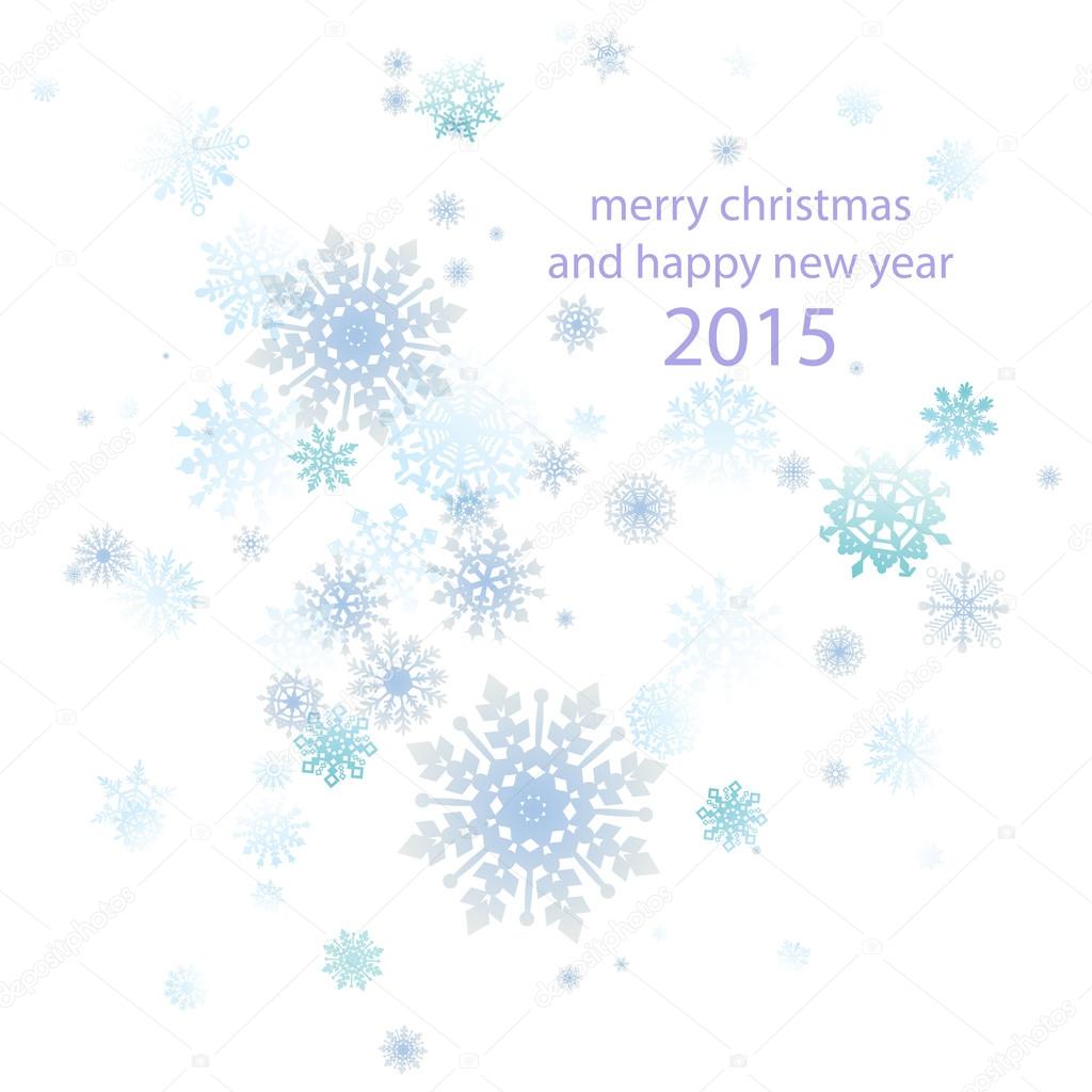 Elegant Christmas background with snowflakes place for text. Vector