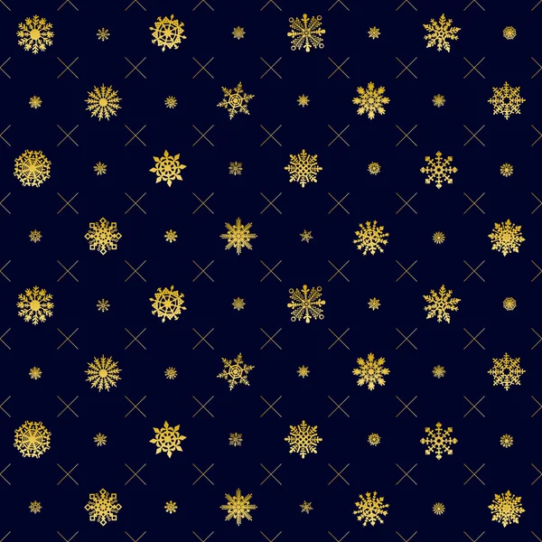 크리스마스 배경에 여러 가지 빛깔된의 눈송이에서 완벽 한 패턴 — 스톡 벡터