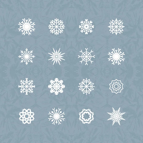 Silber Winter abstrakten Hintergrund. Weihnachten Hintergrund mit Schneeflocken. Vektor. — Stockvektor