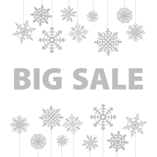 Winter sale background banner and snow. Christmas. New year. Vector — Stock Vector