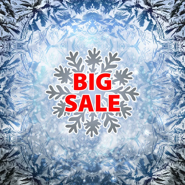 Winter sale background banner and snow. Christmas. New year. Vector — Stock Vector