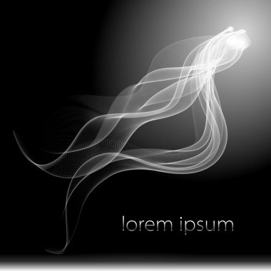 Vektör arka duman plan izole, akış, dinamik, ışık, soyut, t