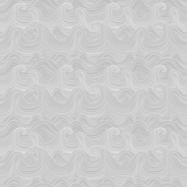 Бесшовный волнистый рисунок. Векторная иллюстрация волна, речной океан, обои, орнамент , — стоковый вектор
