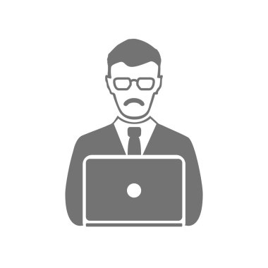 iş adamı vektör simgesi simgesi, ofis, iletişim