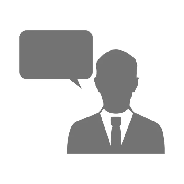 Homme d'affaires icône vectorielle symbole, bureau, communication — Image vectorielle