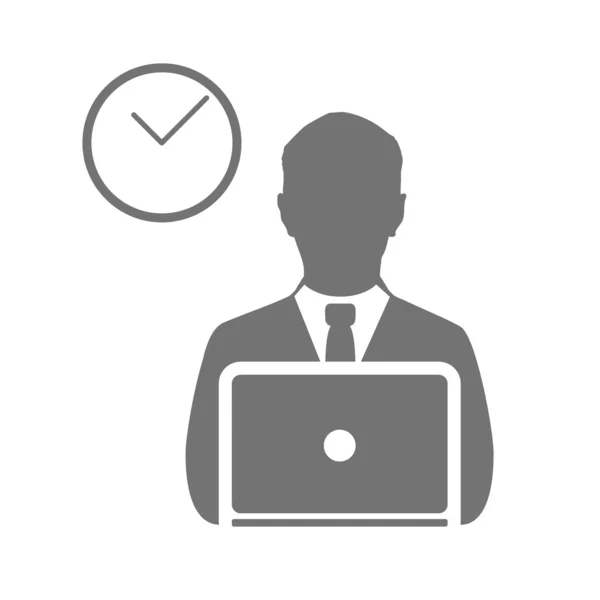 Hombre de negocios vector icono símbolo, oficina, comunicación — Archivo Imágenes Vectoriales