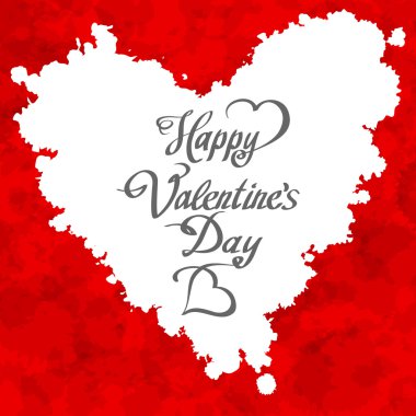 Mutlu Sevgililer günü el yazı - el yapımı hat, vektör 