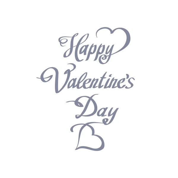 Szczęśliwy dzień Valentines napis ręcznie kaligrafia wektor — Wektor stockowy