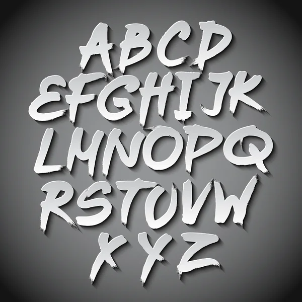 Alphabet vectoriel Set art grey shadow font — Image vectorielle