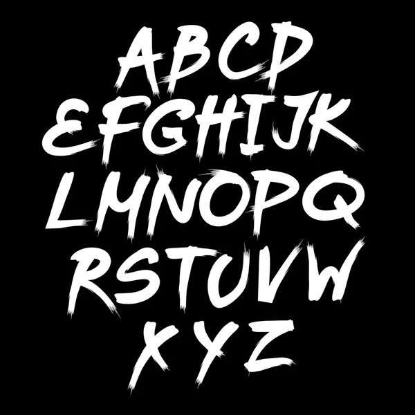 Векторний алфавіт. Рука намальована літерами. написано пензлем . — стоковий вектор