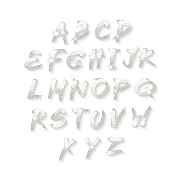 Alfabeto vettoriale. Lettere disegnate a mano. Lettere dell'alfabeto scritte con un pennello. — Vettoriale Stock