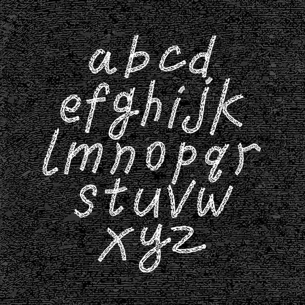 Handgezeichnete Schrift auf strukturiertem Papier mit schwarzem Hintergrund — Stockvektor