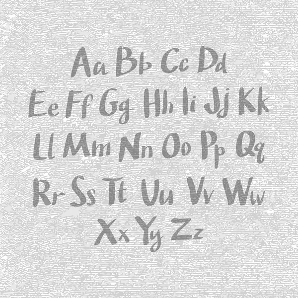 Handgezeichnete und skizzierte Schrift, Vektorskizzen-Alphabet. — Stockvektor