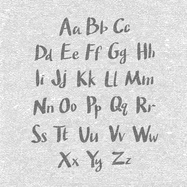 Handgezeichnete und skizzierte Schrift, Vektorskizzen-Alphabet. — Stockvektor