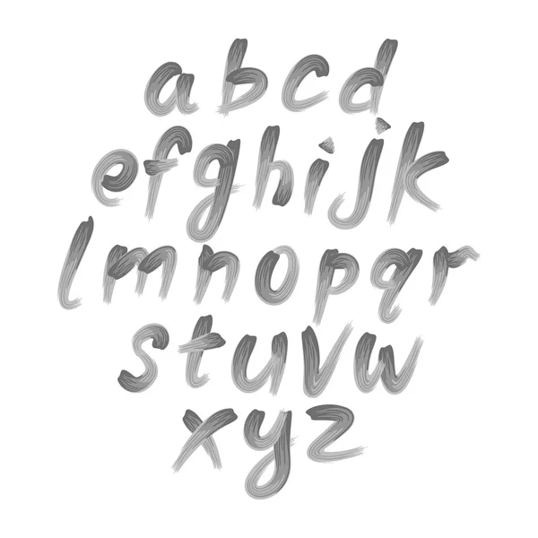 Vektoralphabet. Buchstaben des Alphabets mit dem Pinsel geschrieben. — Stockvektor