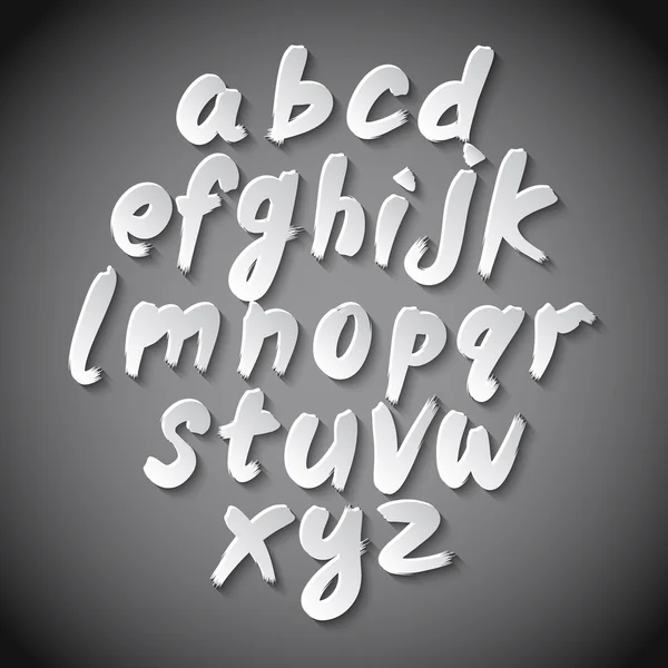 Trendige Handzeichnung Alphabet, Vektorillustration. — Stockvektor