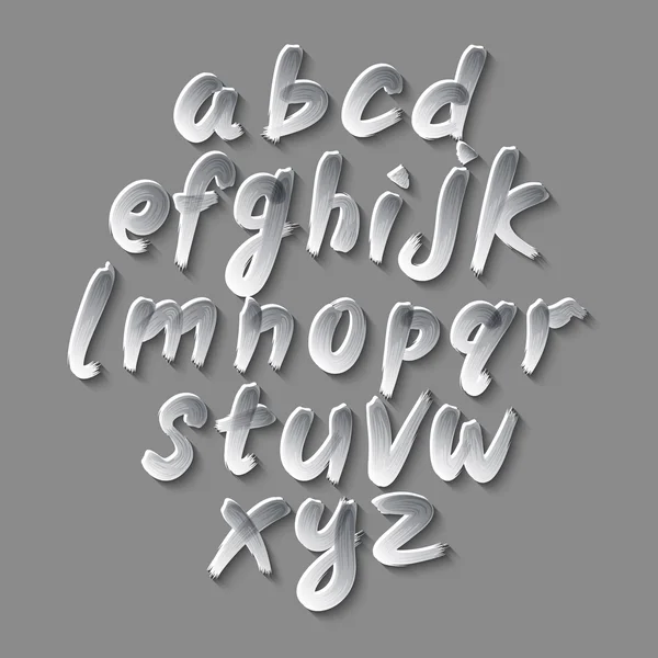 Trendy hand drawing alphabet, vector illustration. — Stock Vector