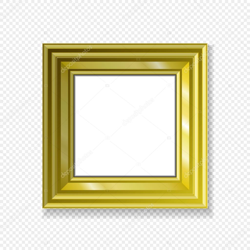 hanging paper sign frame gold picture vector shadow