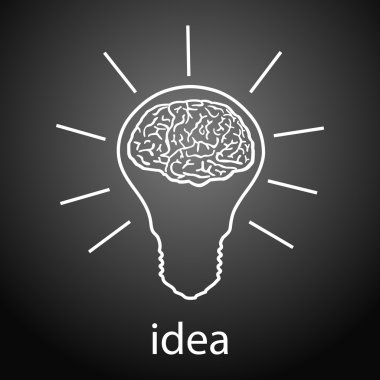 ampul fikri vektör illüstrasyonu