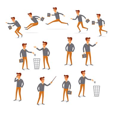 Erkekler yaşam tarzı düz insanlar simgeler durumların web Infographic vektör ayarla