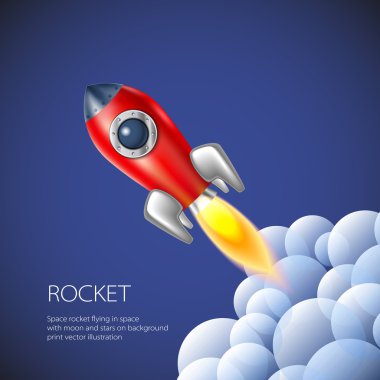 Roket simge alanı, vektör, illüstrasyon, yangın, sembol, alev, çizgi film,