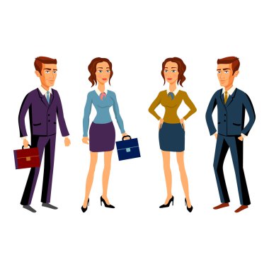 set karakter tasarımı. Office ekibi. vektör. adam kadın