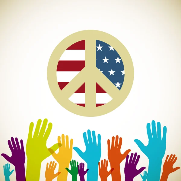 Illustration des élections américaines, Campagne politique américaine, illustration vectorielle — Image vectorielle
